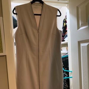 Taupe colored Tahari zip dress